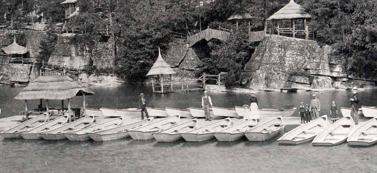 Then & Now: Boating on Lake Mohonk