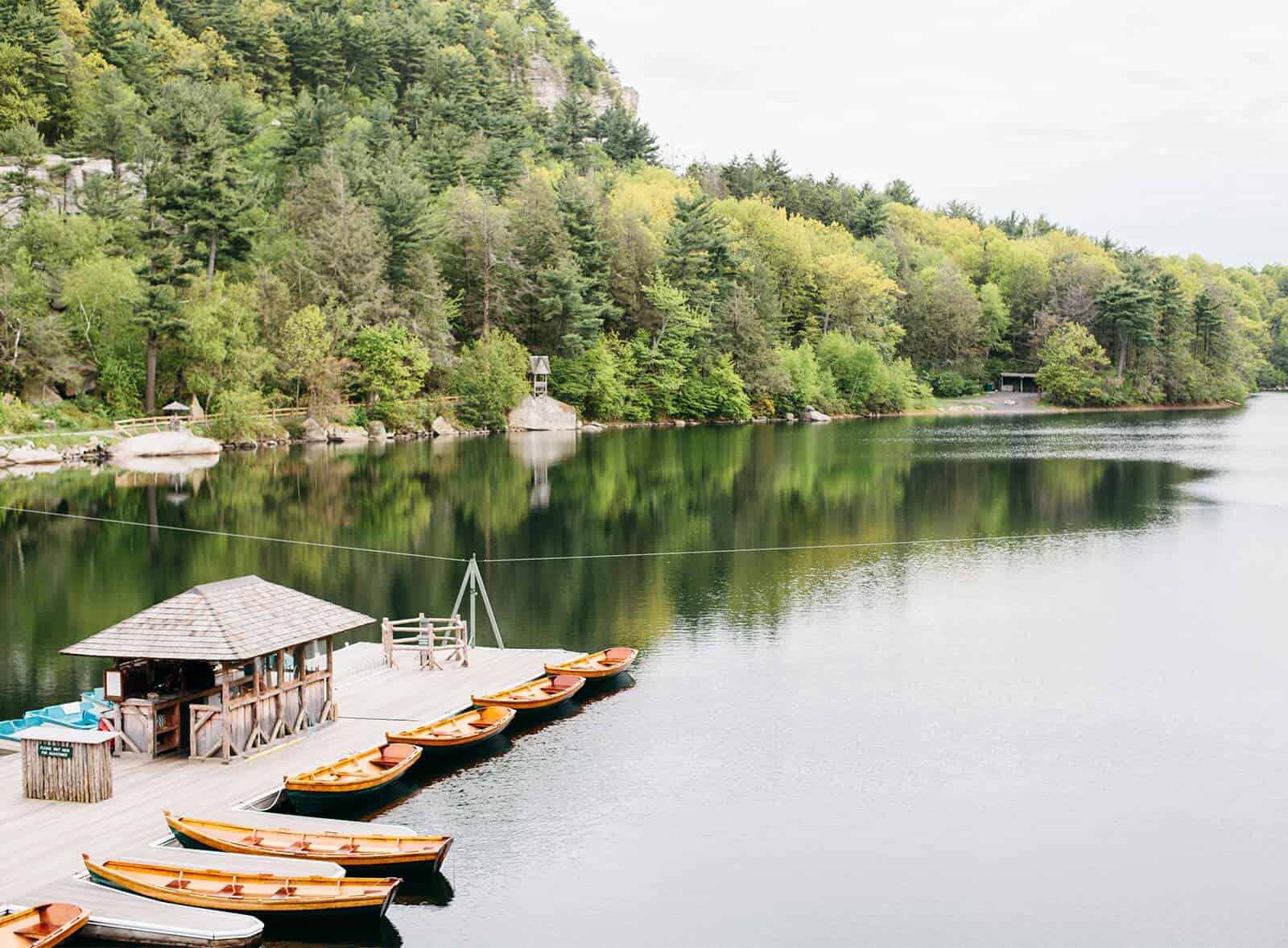 Mohonk lake canoes