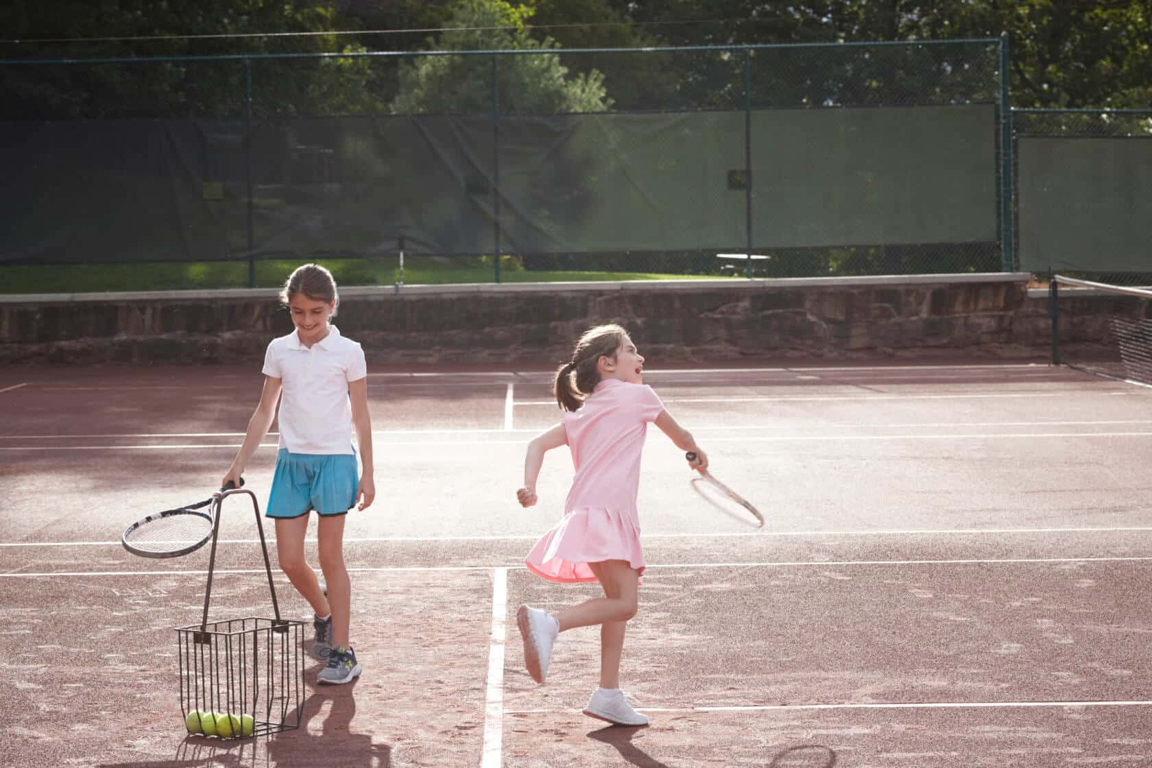 Teens Playing Tennis at Mohonk