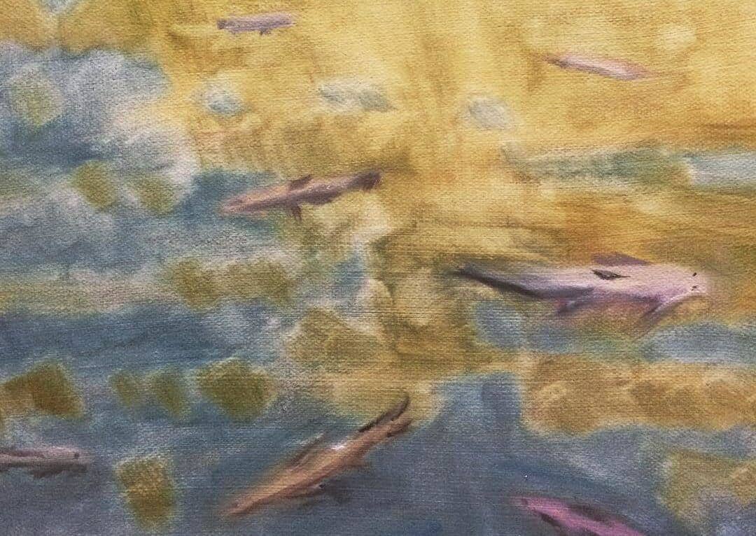 Painting of Trout at Mohonk Lake
